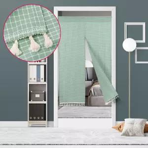 업소 가리개 바란스 고방 체크 테슬 커튼 차양 가림막 식당