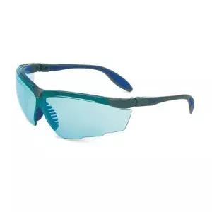 하니웰 763-S3511X 제네시스 X2 세이프티 웨어 실버 및 네이비 프레임 SCT-블루 렌즈 유벡스트림 김서림