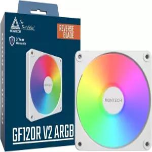 MONTECH GF120R V2 ARGB 120mm 케이스 팬 - 세련되고 미니멀한 디자인 높은 공기 흐름 유압 베어링 조용한