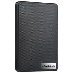 가젤 고속 1TB 울트라 슬림 휴대용 외장 하드 드라이브 - 2-in-1 타입 C & USB 3.0, PC, Mac, 노트북, PS4, Xbox, , 태블릿, 모바일(블랙)과 호환 1년 보증