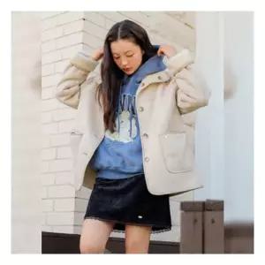 올리브데올리브울혼방 스웨이드 리버시블 무스탕 점퍼 OM5WMB10-GB 1011937