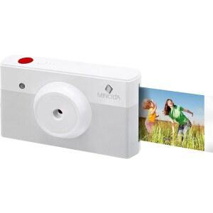 미놀타 인스타픽스 즉석 인쇄 디지털 카메라 - 컬러풀 사진, 2.1x3.4인치 인쇄, 10MP, 1.7 u201D 디스플레이, 블루투스, 휴대용, 이상적인 선물 (그레이)