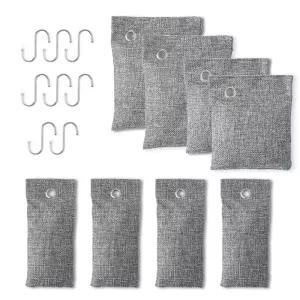 대나무 숯주머니 8P 그레이 가정 냉장고 방향제 걸이