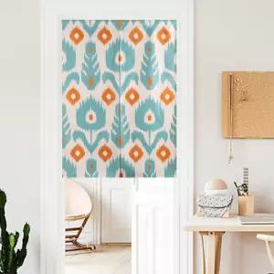 북유럽 스타일 노렌 민트플라워 벽가림막 입구 벽커튼 [BBH64996]