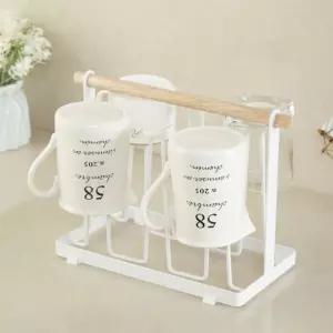 모던 스틸 화이트 컵걸이 식기건조대 주방 컵거치대 [BND71797]