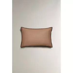 ZARA 자라 오버로크 쿠션 커버 - 로즈핑크 750975