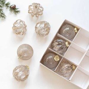 트리 인테리어 가정용 PET 골드왼쪽 크리스마스장식 클래식 꼭대기 볼 파티 트리볼