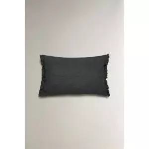 ZARA 자라 프린지 쿠션 커버 - 블루 그레이 750966