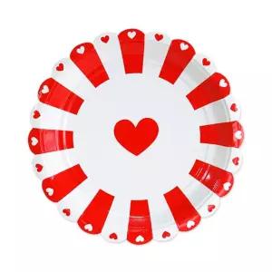 PWM-DK 18cm하트접시(6개입) 파티접시 jdK6+2sqc