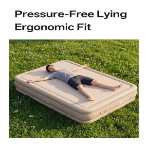 호환 앤벨스타일 브러쉬드 매트리스 아웃도어 캠핑 텐트 자동 공기주입 휴대용 에어 홈 수면 패드 접이식