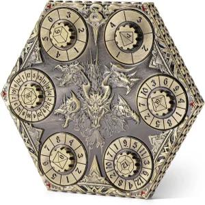 카빈카 DND 주사위 세트 7 in 1 금속 스핀 다이얼 D4/D6/D8/D10/D12/D20 롤플레잉 보드 게임용 휴대용 켈트