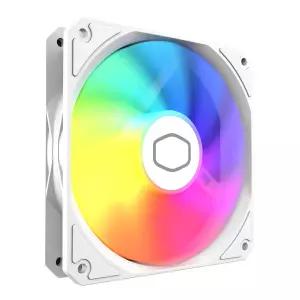쿨러 마스터 MF120 라이트 화이트 120mm PC 케이스 팬 액체 에어 aRGB 조명 다이내믹 PWM 1 750 RPM 밸런스