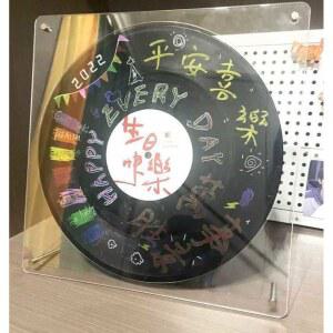 오크 책수납랙 스탠드 정리 CD장 LP 수납장 2단 진열대 48x40x83cm 레코드판