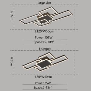 호환 거실용 현대 LED 천장 조명 광택 식사 침실 연구 북유럽 광장 샹들리에 전등