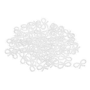 메카닉시 100개 작은 글리터 크리스마스 보우 ABS 진주 같은 화이트 갈랜드 DIY 공예 프로젝트 겨울 파티 발렌타인 용품