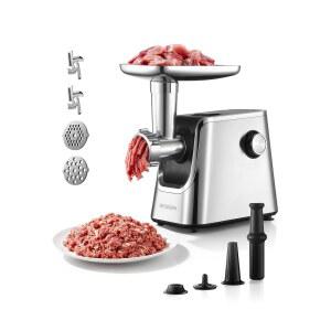 고효율 구리 소시지 큐브 오토 맥스 히든 스터퍼 모터 스토리지가 미트 스테인리스 메이커 리버스 가정용 전기 브리즈둠 그라인더 장착된 IN 스틸 3000W