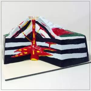 대형 화산폭발 모형 마그마 지층 단면모형 초등학생