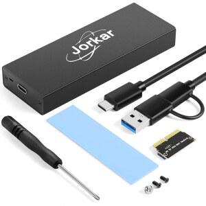 맥북 에어 /프로 12+16 PIN SSD용 Jorkar 외장 USB-C 3.2 SSD 인클로저, 2013-2017년 중반 A1466 A1465 A1502 A1398 하드 드라이브 리더, 휴대용 Mac SSD에서 USB C 어댑터 케이스