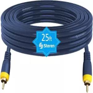 STEREN RCA 케이블 카 오디오 - 서브우퍼 홈 시어터 프로젝터 비디오 스테레오 25피트 7.6미터 1 남성