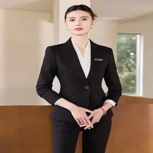 EAMT 여성용 오피스룩 작업복 춘추 프리미엄 세트 응대 호텔리어 정장 프런트 YJ3