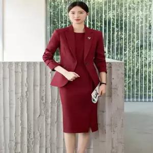 EAMT 원피스 투피스 오피스룩 여자 그레이 정장 코트 봄가을 YJ3