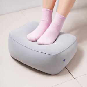 호환 1PC 풍선 발 받침대 여행 발판 베개 기차 휴대용 캠핑 쿠션 홈 에어 펌프 포함  그레이