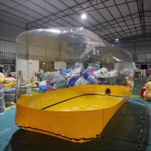 호환 공기차단 휴대용 풍선형 자동차 커버 투명 PVC 방수 차고 텐트