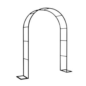 정원용 아치 울타리 터널 지지대 장미아치 중간 식물 의자 140x230x40 검정 유럽풍