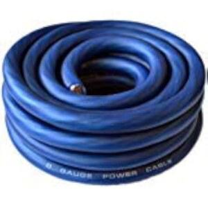 사운드박스 0 게이지 블루 앰프 전원/접지 와이어 1/0 Ga 케이블, 25피트