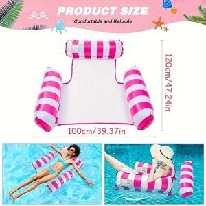 호환 풍선형 물놀이 해먹 풀 플로트 의자 라운지 침대 | 성인용 플로팅 수영 매트리스 리클라이너  해변 호