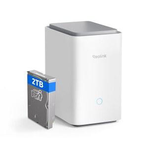 REOLINK 홈 허브 프로, 최대 24대의 카메라, 16TB HDD 스토리지, 2TB 포함, AES-128 암호화, 16MP 스트리밍, Wi-Fi 6, 120dB 사이렌. 월 요금 없음