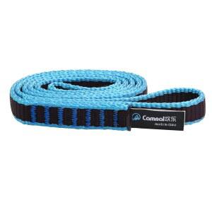 캠널 클라이밍 슬링 UIAA CE 인증 16mm 나일론 22KN(4840파운드) 24-87인치(60-220cm), 블루 / 옐로우 퍼플, 1/2/3팩(24인치 /60cm 1팩, 블루)