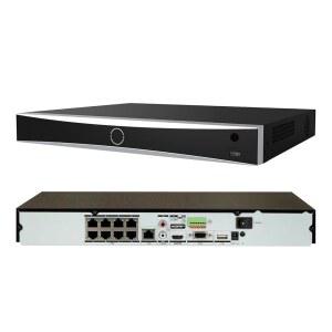4K 8채널 PoE NVR DS-7608NXI-K2 / 8P 네트워크 비디오 레코더, AcuSence, Power-Over-Ethernet을 사용한 플러그 앤 플레이, 12MP 8MP 6MP 5MP 3MP 1080p IP 카메라와 함께 작동, 국제 이퀄리시 버전