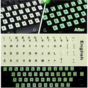 야광 알파벳 형광 녹색 컬러 키보드 스티커 노트북 컴퓨터 노트북 데스크탑용 범용