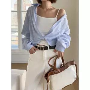 [다바걸][나시+셔츠 세트] 파츠칼꼬임나시셔츠