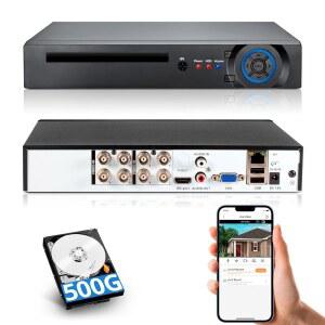 Fuers H.265+ 5MP 8채널 CCTV DVR 레코더(500G HDD 포함), 얼굴 감지, 경고 푸시, 하이브리드 기능 6-in-1(XVI / AHD CVBS TVI CVI IPC) 2592p HD 카메라용 감시
