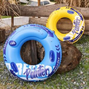 호환 풍선형 수영 링  손잡이 두꺼운 풀 플로트  성인용 내구성 튜브  해변 물놀이용
