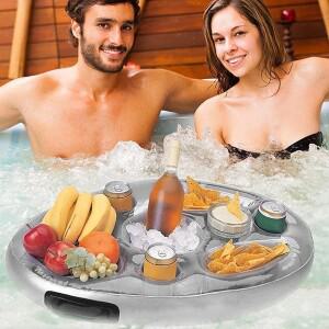 호환 여름 바다 버킷 컵 홀더 풍선 수영장 해변 놀이 가족 파티 플로트 맥주 음료 트레이 쿨러 테이블 장난