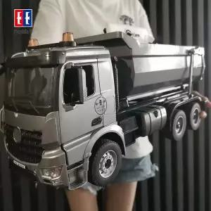 수집품 RC 더블 E 1/20 E590 합금 트럭 크롤러 원격 제어 자동차 모델 덤프 트랙터 장난감 소년 어린이 선