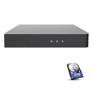 CCTV 아날로그 동축 카메라용 1080P 2MP 16채널 DVR 레코더는 이하 해상도 카메라, 2TB 스토리지만 지원합니다