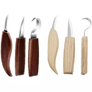 천연목재 손잡이 조각공예 전문가용 나무깎기 공구세트 목재작업 취미용