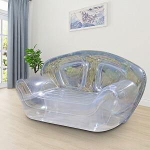 호환 야외 캠핑 투명 PVC 에어 소파  더블 의자  거실 레저 등받이 정원