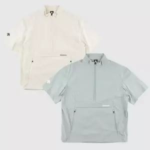 [하프클럽/데상트]데상트 남성 오버핏 트레이닝 경량 우븐 반팔 아노락 SQ221TAN41