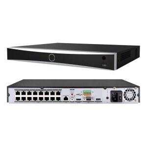4K PoE 16채널 NVR DS-7616NXI-K2 /16P 네트워크 비디오 레코더 플러그 앤 플레이, 16개의 Power-Over-Ethernet(PoE) 인터페이스, 12 MP / 8 6 5 3 1080p IP 카메라와 함께 작동