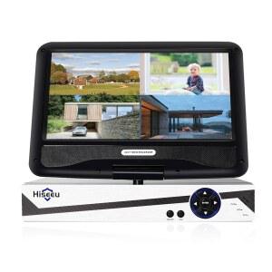 HDD 10인치 LCD 무선 WiFi NVR, 16CH 네트워크 비디오 레코더, 동작 감지 영역 설정, 24시간 연속 녹화, Hiseeu EseeCloud 1080P / 3MP 5MP 카메라와 호환 가능
