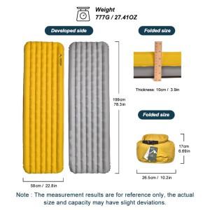 호환 Widesea 캠핑 7.6R 풍선 패드 이중 두꺼운 초경량 매트리스 자체 팽창은 야외 하이킹 여행에 적합합니