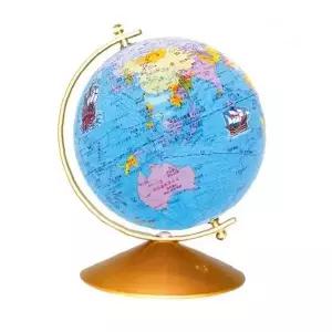 탁상용 세계지도 학습교구 행정구역 국가표시 회전식 받침대 어린이 학생 인테리어소품