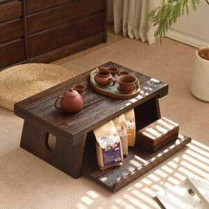 개다리 티테이블 호족반 우드 70 다도상 전통찻집 소반 전통 찻상 원목