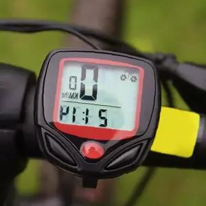 속도 측정기 디지털 디스플레이 유선 연결 주행 거리 시간 기록 사이클용