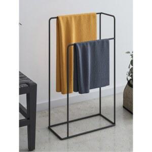 북유럽 욕실 2단 사다리스타일 리조트 타월 수건행거 블랙 30cm 라이트 행거 골드 옷걸이